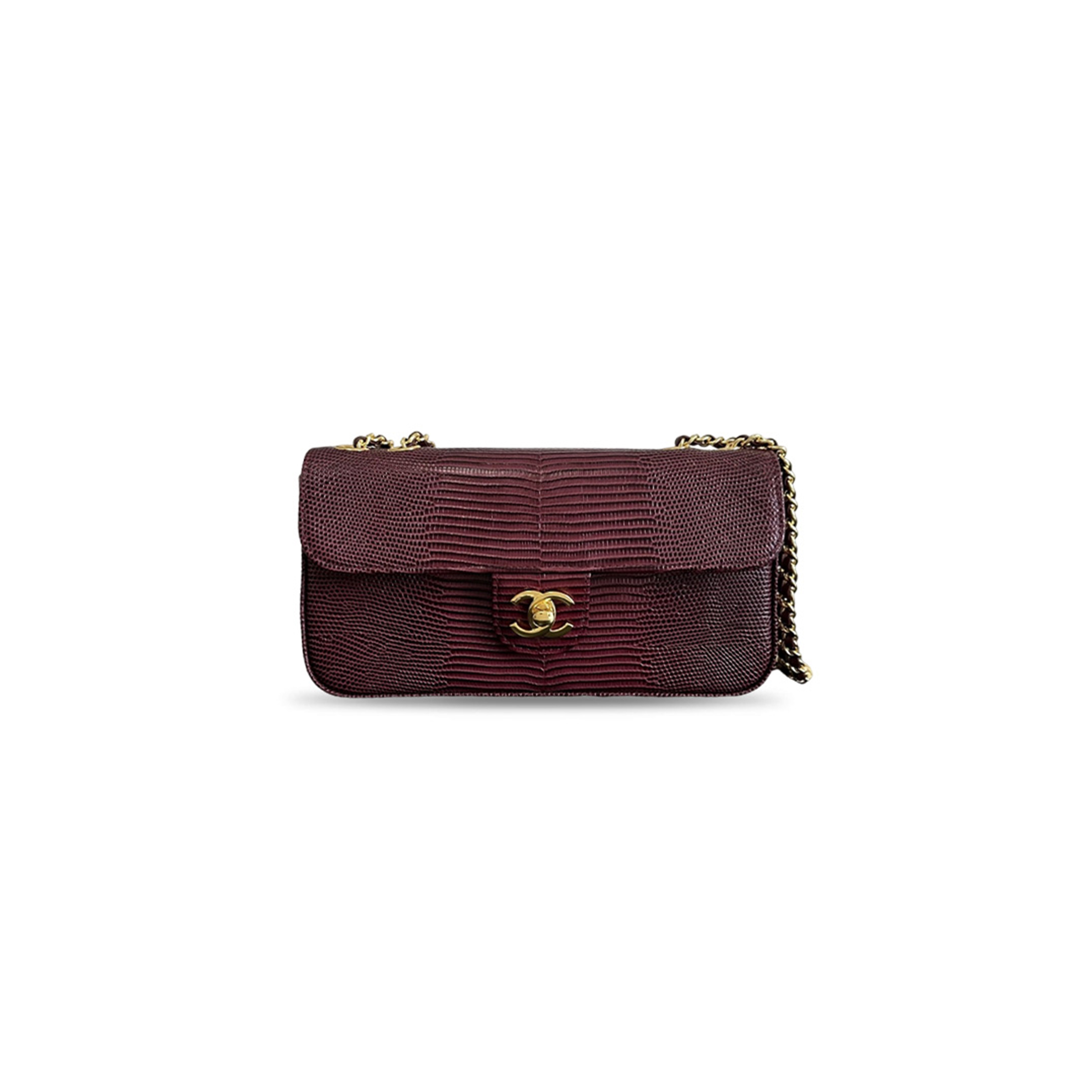 CHANEL MASTER CLASSIC SINGLE FLAP BAG LIZARD SMALL (21.5*12*4cm)